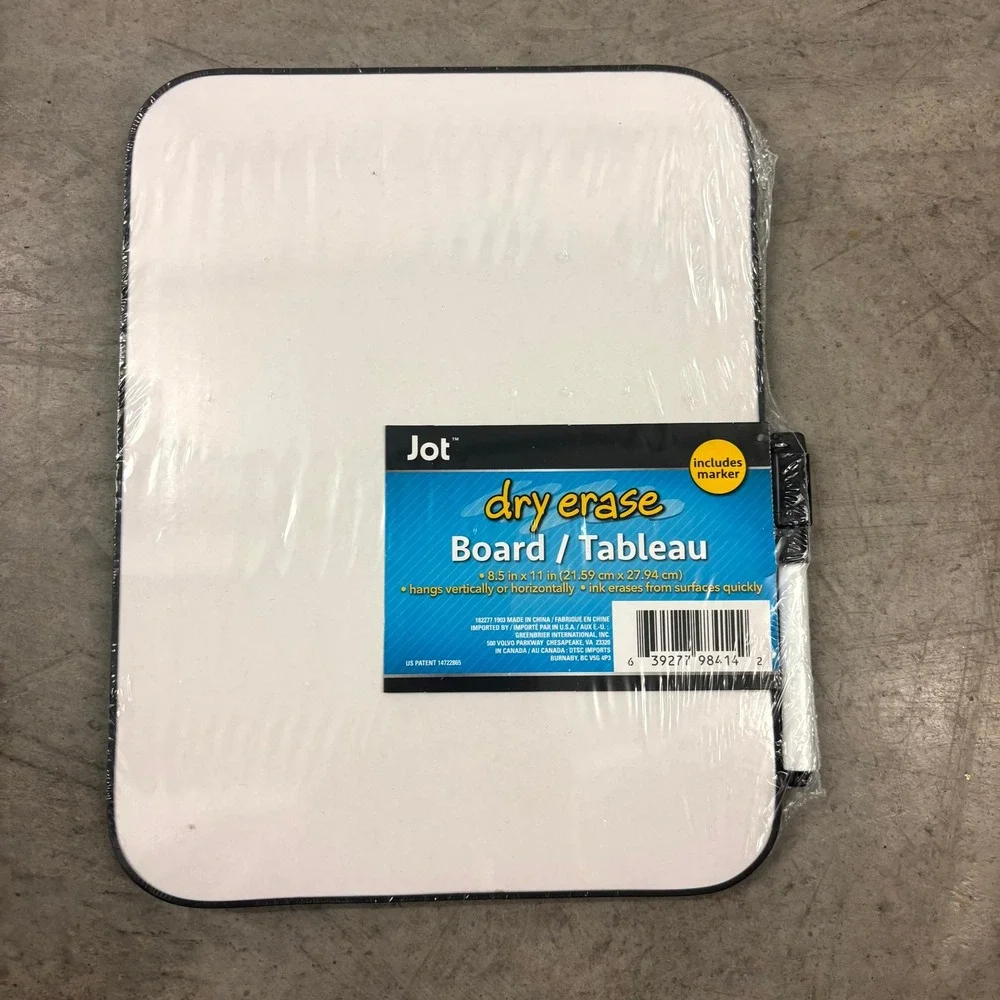 Jot Magnetic Dry Erase Board Whiteboard 8.5x11 w/ Marker New Framed Memo Pad